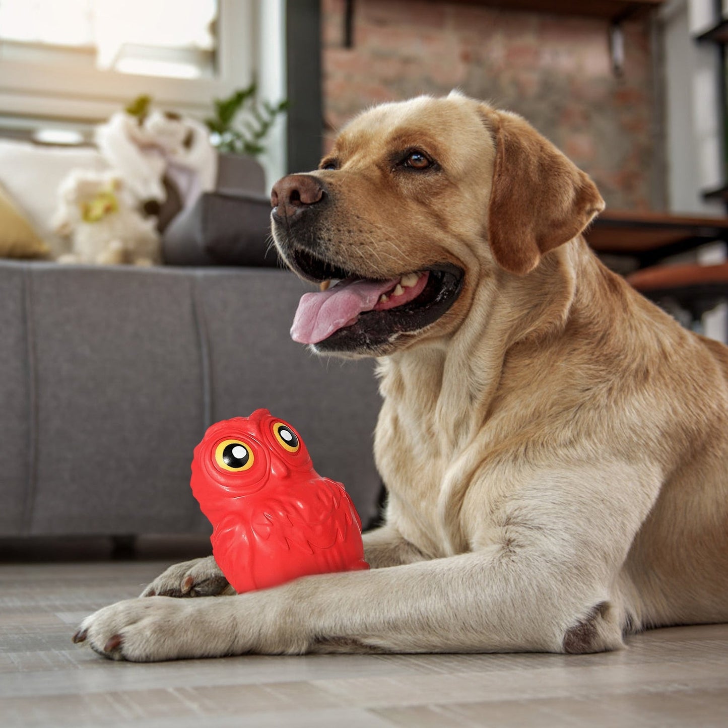 Indestructible Squeaky Owl Dog Toys
