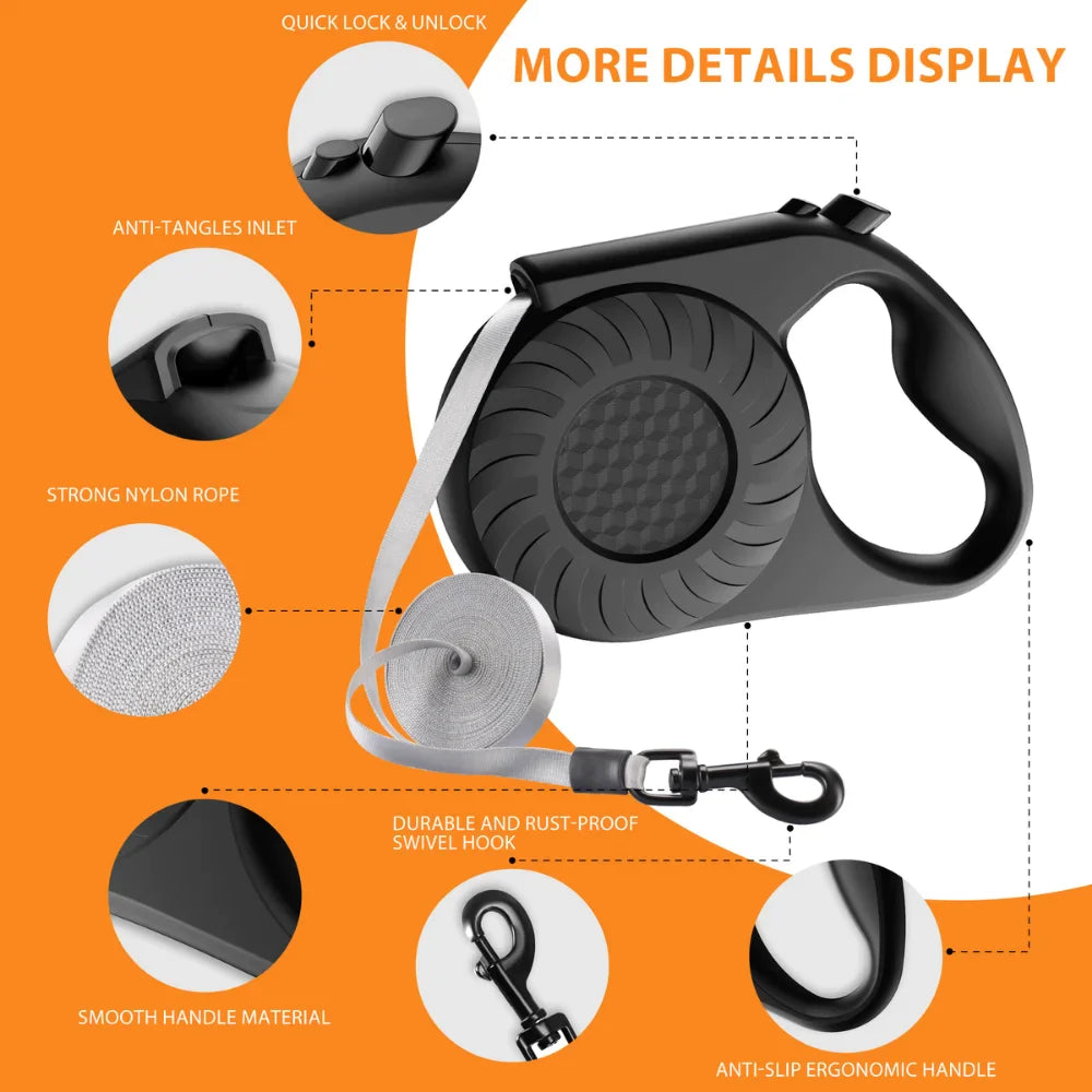 5M 50kg Retractable Large Dog Leash
