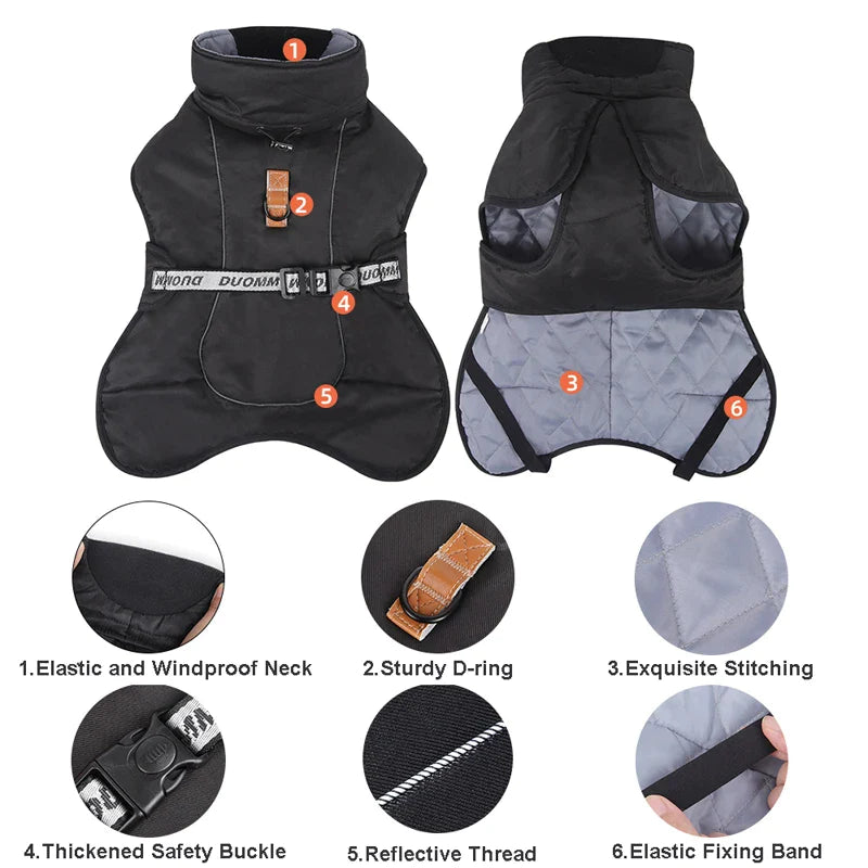 Reflective Turtleneck Dog Coats