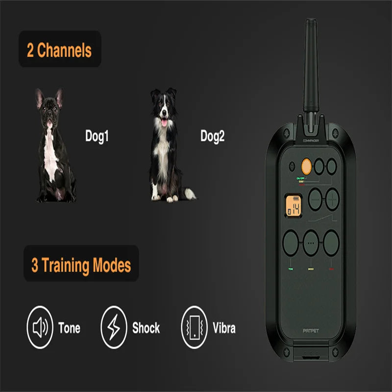 2 Channels Waterproof Training Collar