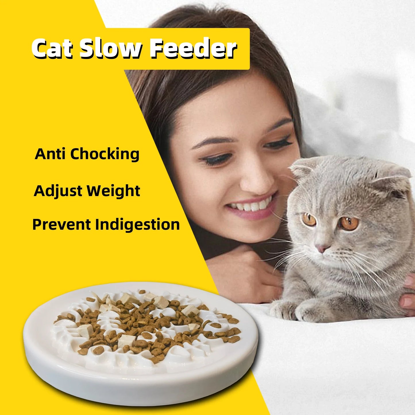 Ceramic Interactive Pet Slow Feeder