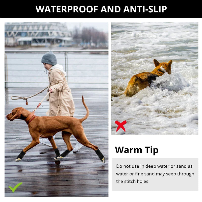 Tough Anti-slip Waterproof Dog Boots