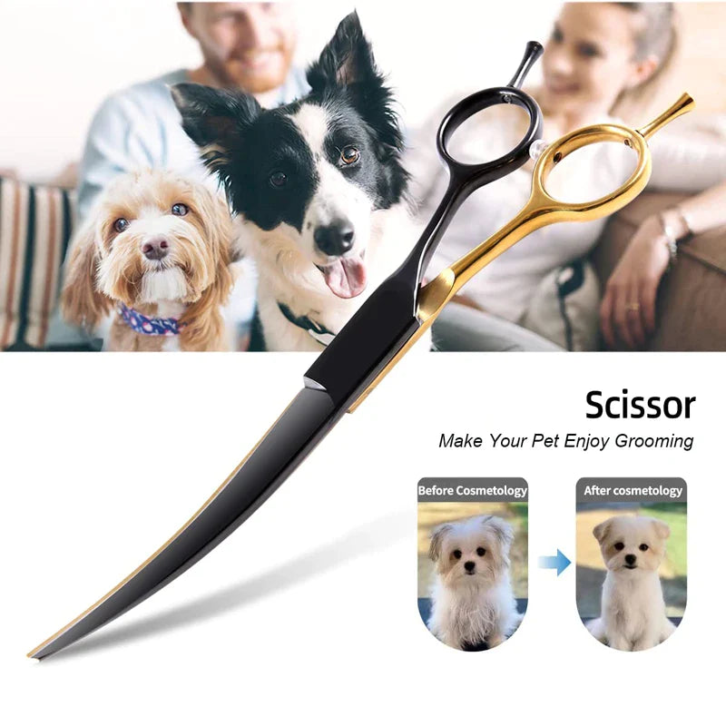 Luxury Curved Dog Grooming Scissors