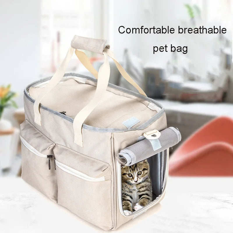 Double-side Mesh Pet Travel Carrier Bag