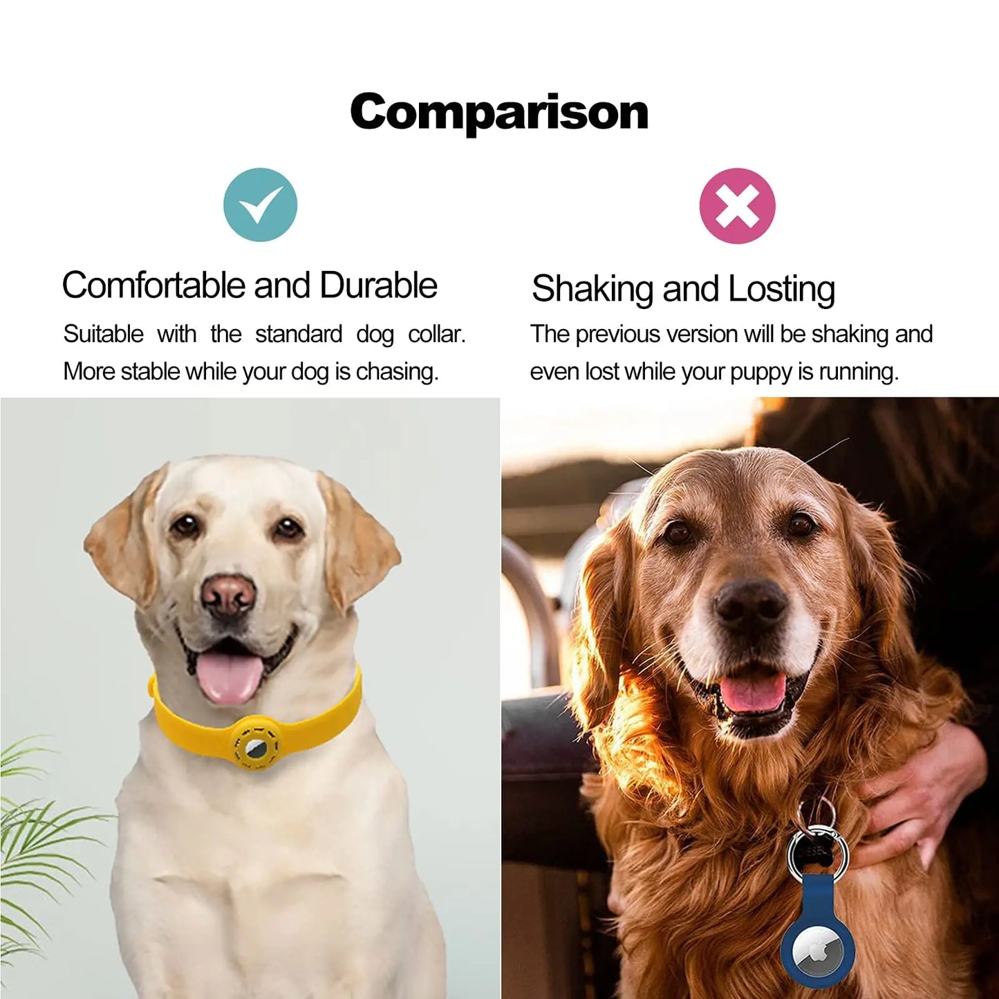 Silica Protective Dog AirTag Collar