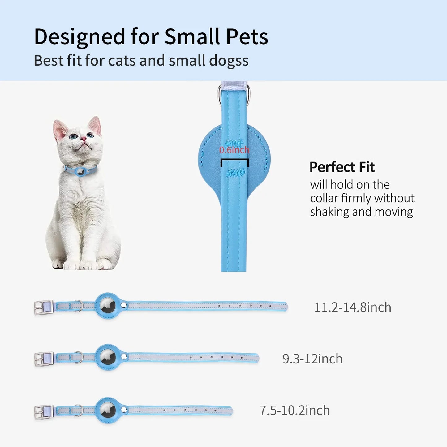Reflective Stripes Pet AirTag Collar