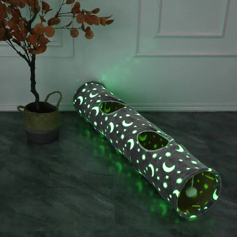 Luminous Collapsible Cat Tunnel