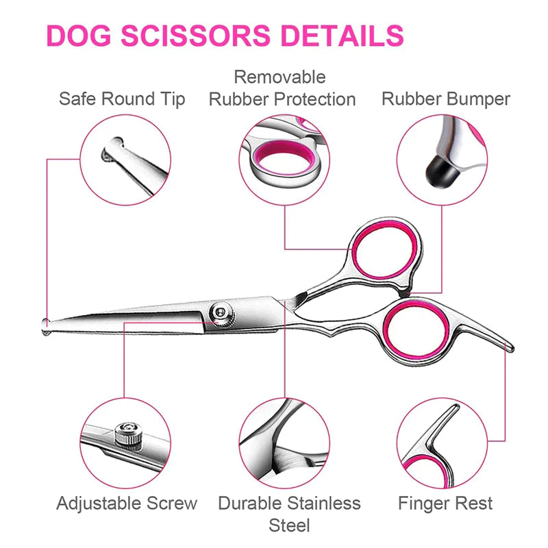 4CR Titanium Coated Dog Scissors Kit