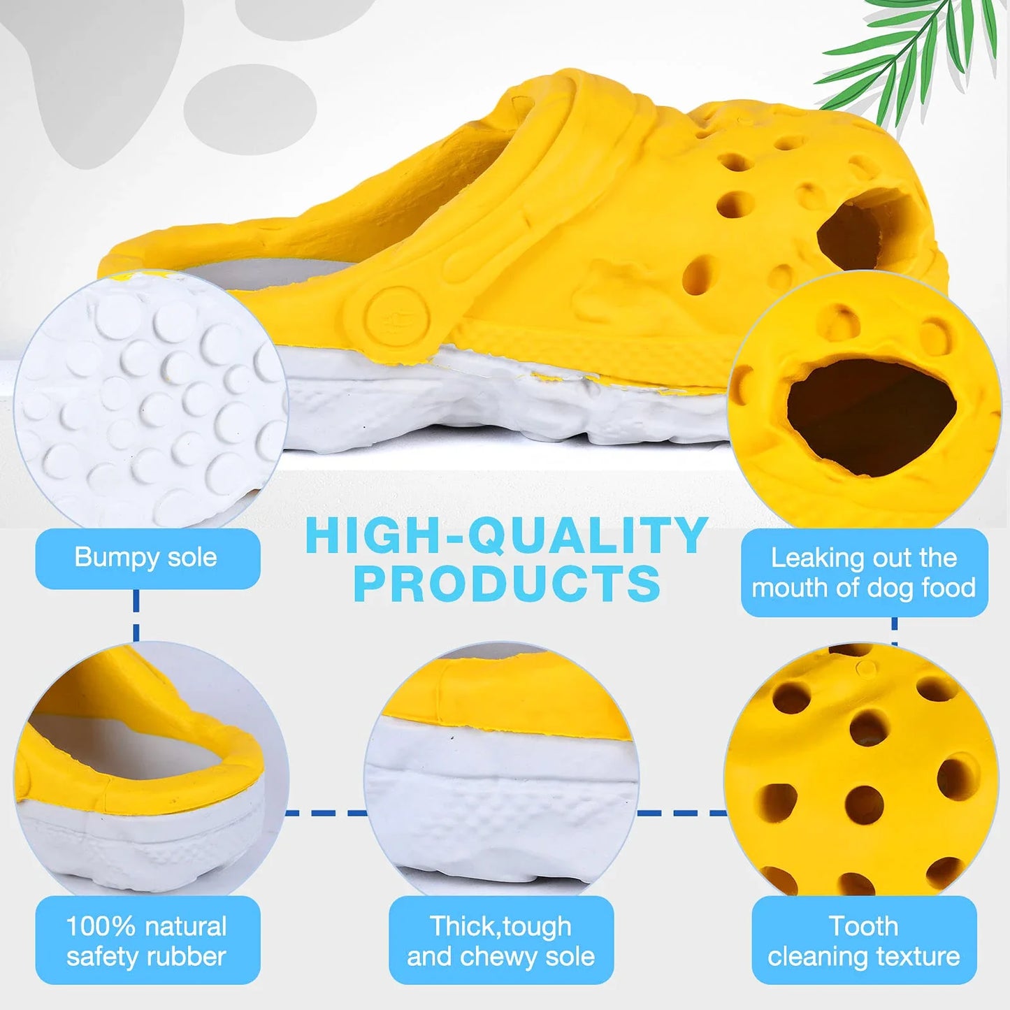 Durable Rubber Dog Chew Slipper Toy