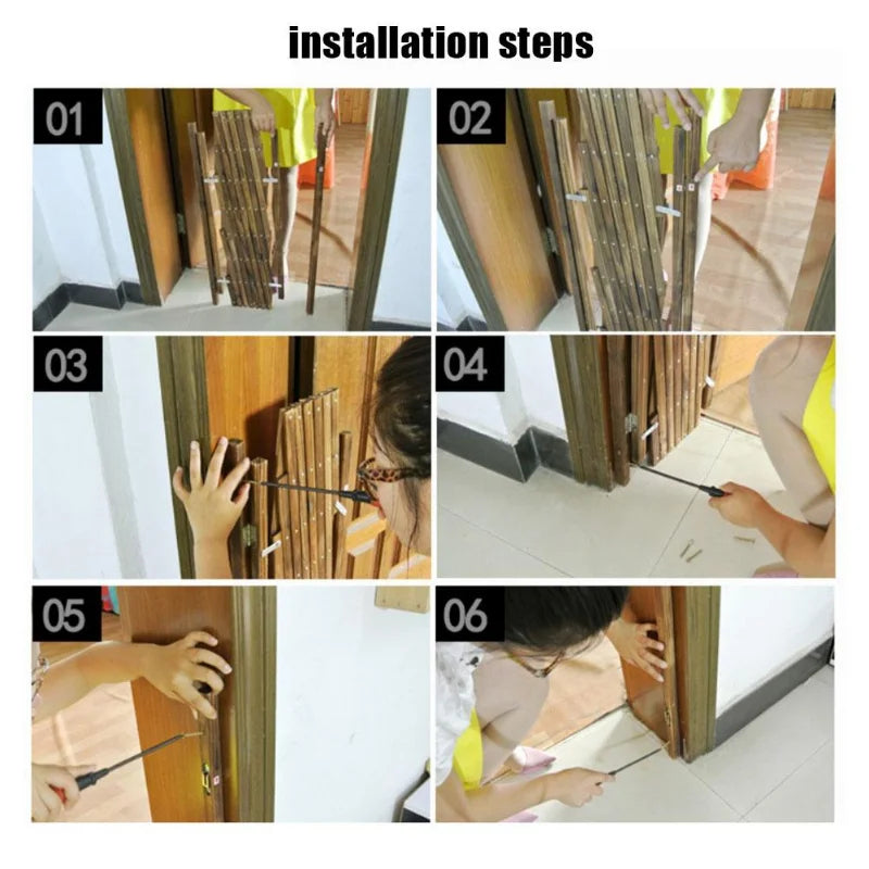 Retractable Folding Pet Home Gate
