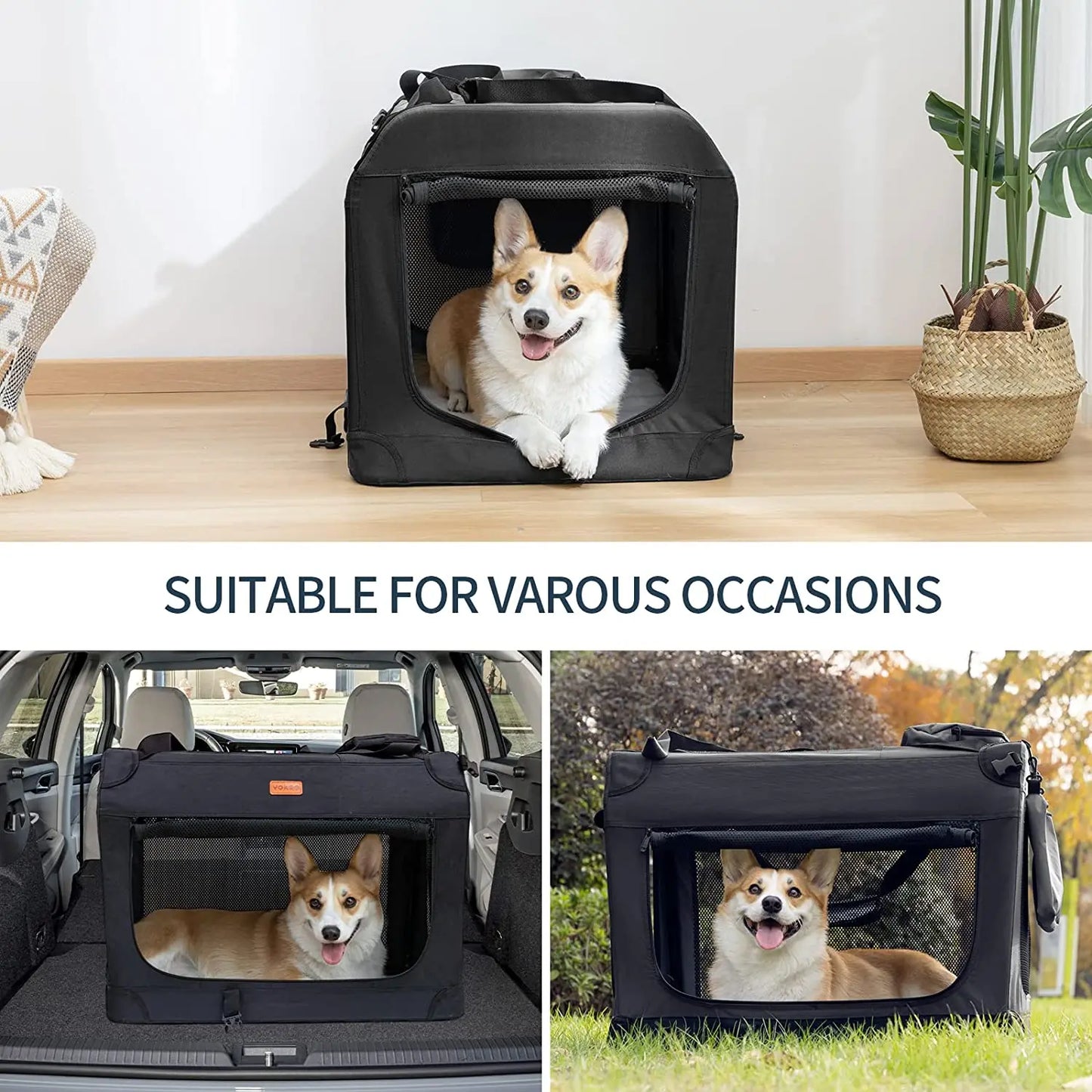 Collapsible Safety Zippers Pet Carrier Bag