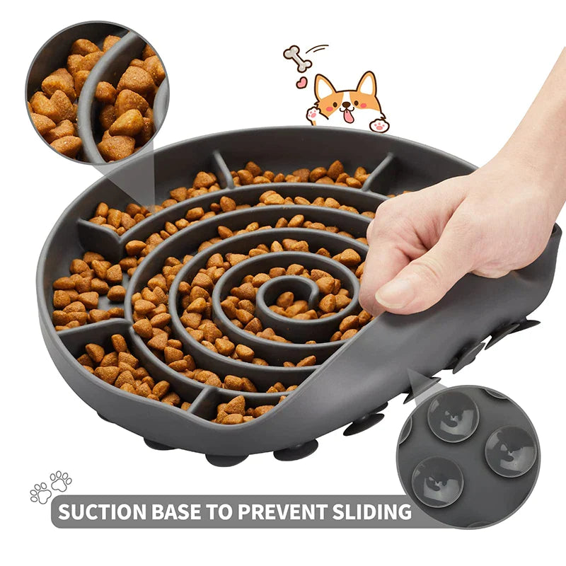 Raised Ridges Soft Silicone Dog Bowl