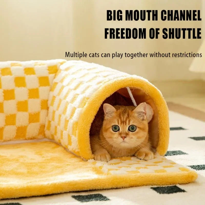 Luxury 2 In 1 Cat Tunnel & Bed
