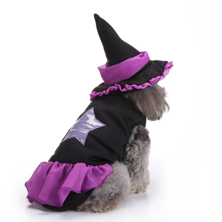 Funny Halloween Wizard Dog Costume