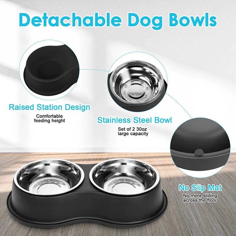 Stainless Steel Dog Bowls Set