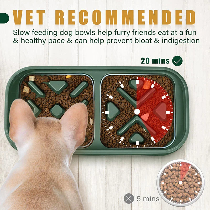 3-in-1 Stainless Steel Elevated Dog Bowl