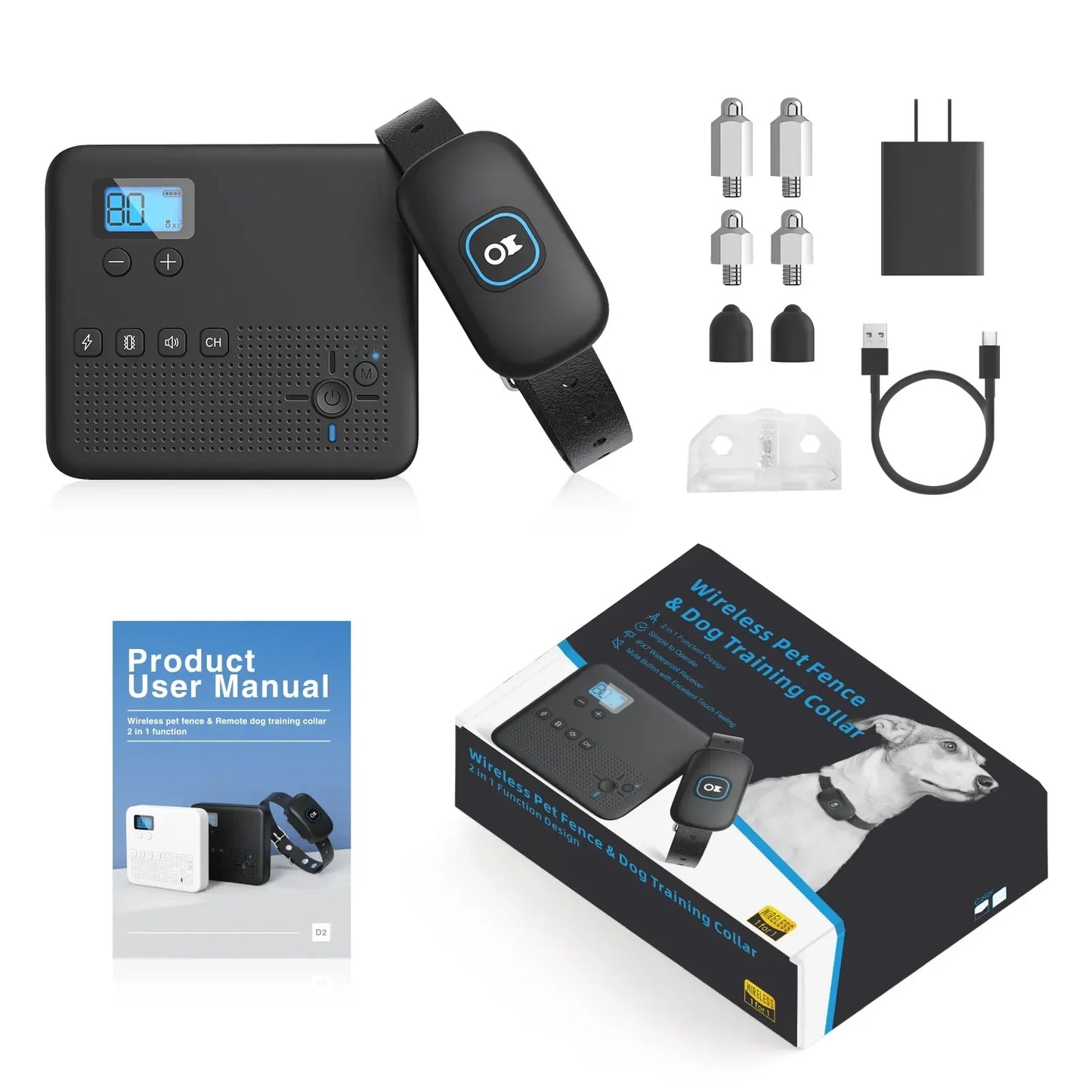 2 In 1 Wireless Perimeter Dog Containment System