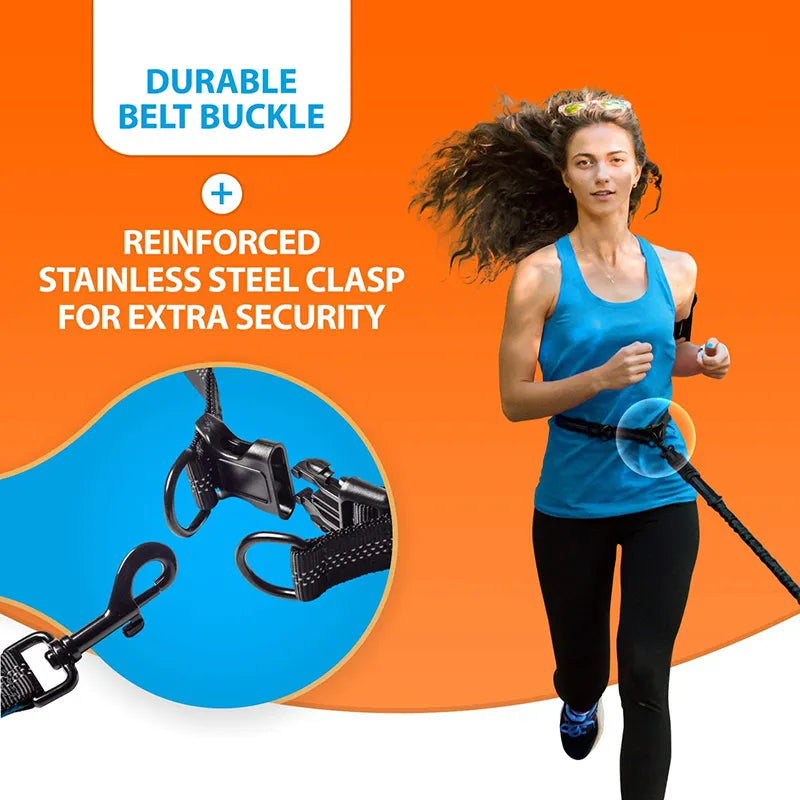 Reflective Strong Hands Free Double Dog Lead