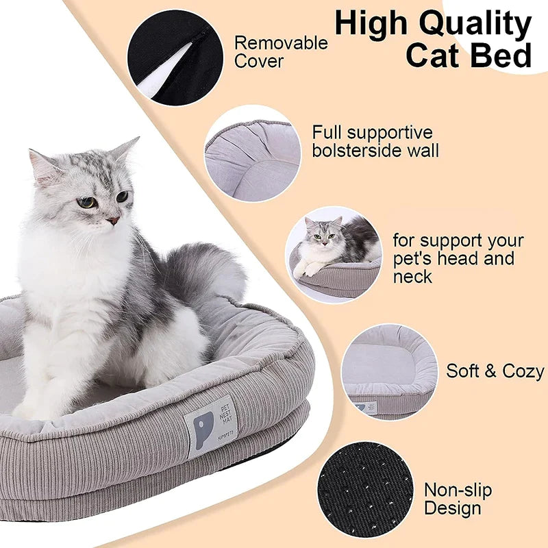 Soft Fabric Comfortable Cat Bed