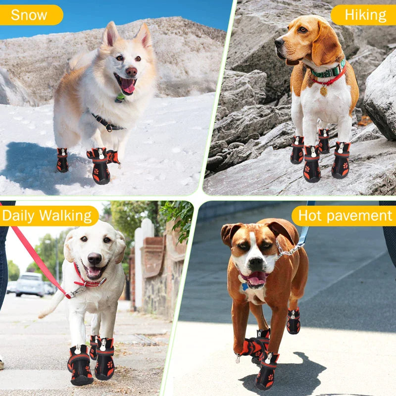 Wear-resistant Reflective Dog Shoes