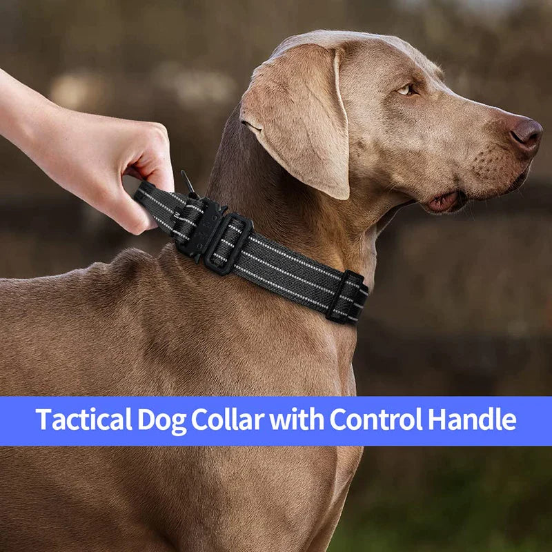 Control Handle Reflective Tactical Dog Collars