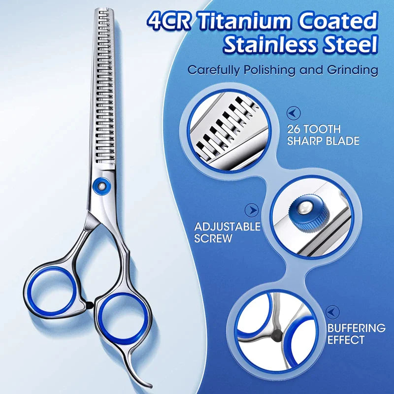 5 In 1 Professional Dog Grooming Scissors Kit