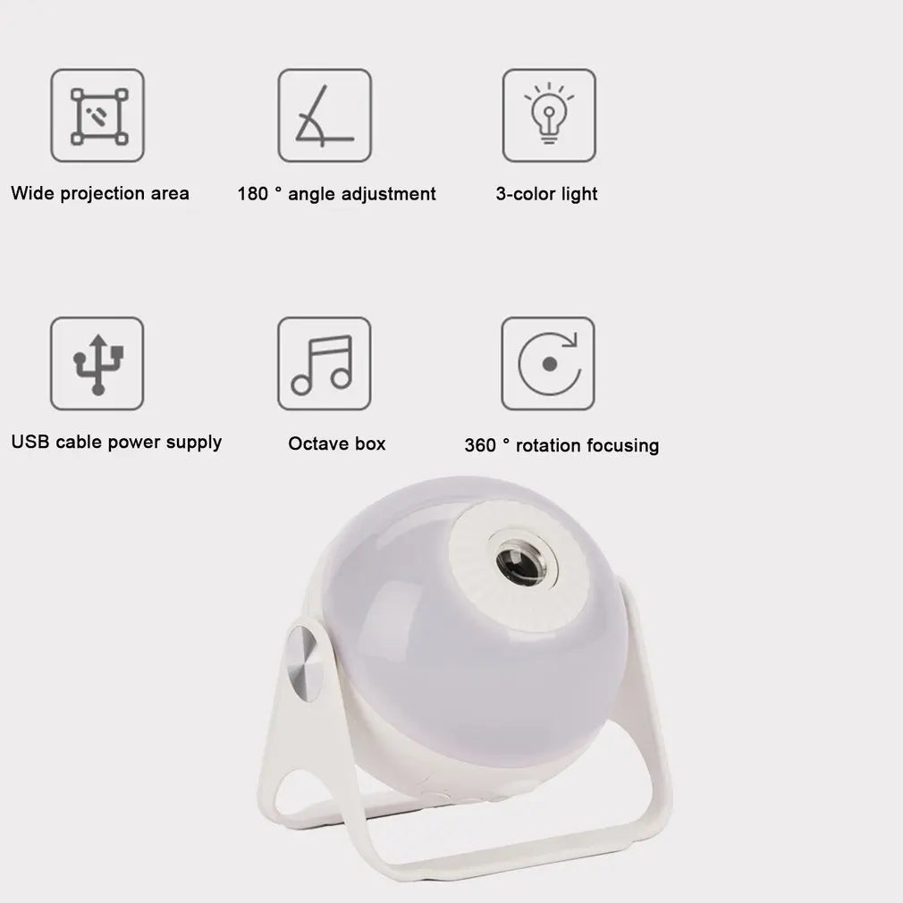 Rotating Night Space Capsule Lights