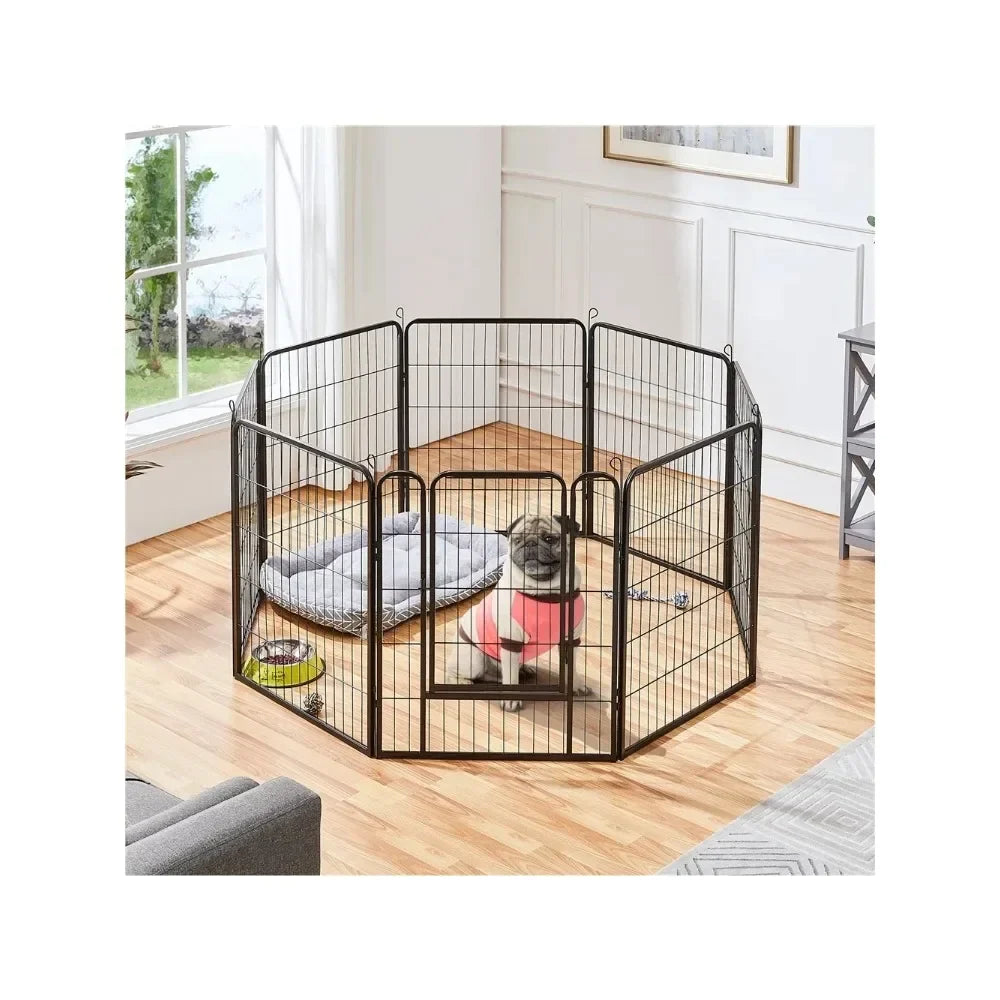 8 Panels Steel Dog Playpen