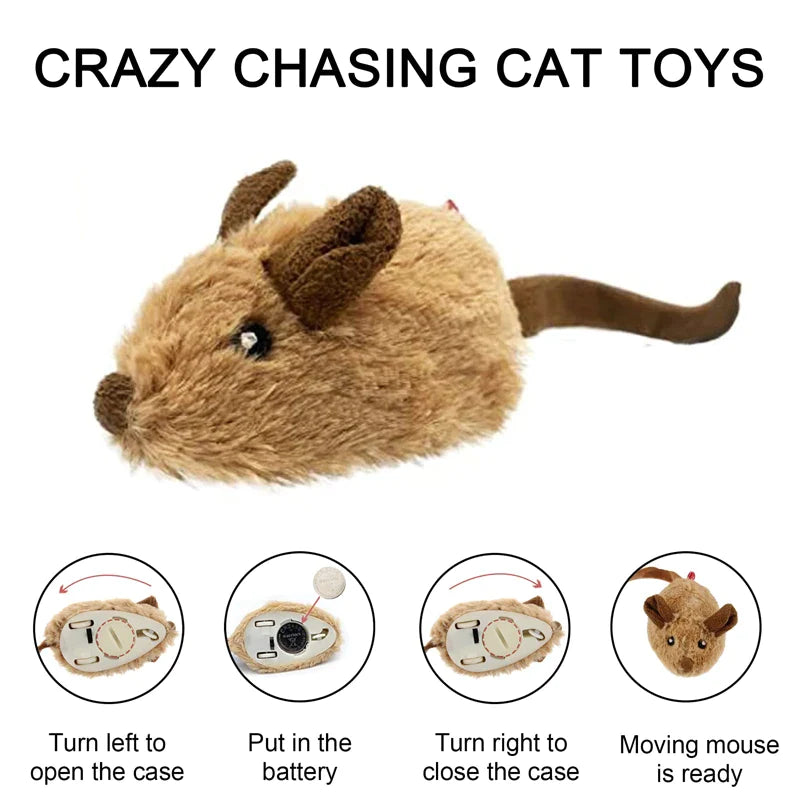 Realistic Automatic Moving Mouse Cat Toys