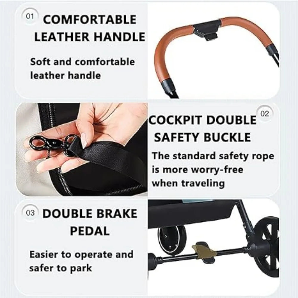 Leather Handle Pet Carrier & Stroller