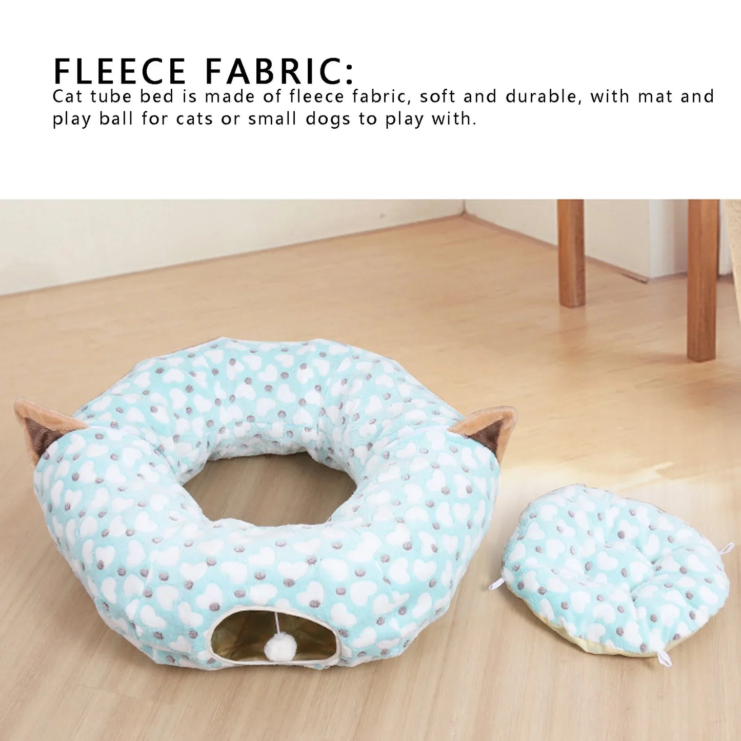 Soft Long Plush Round Cat Tunnel