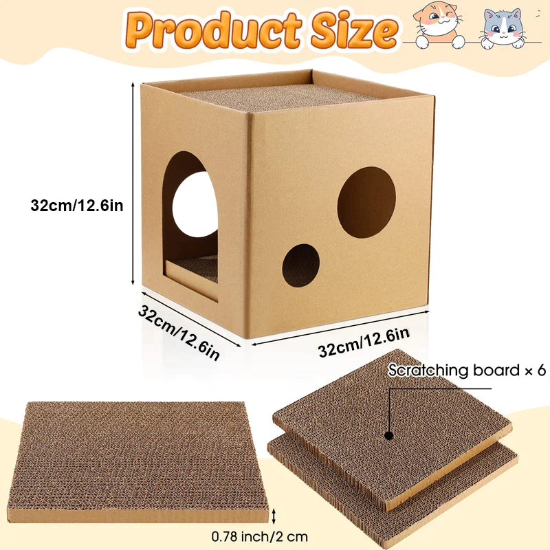 Indoor Sturdy Cat Scratching Box