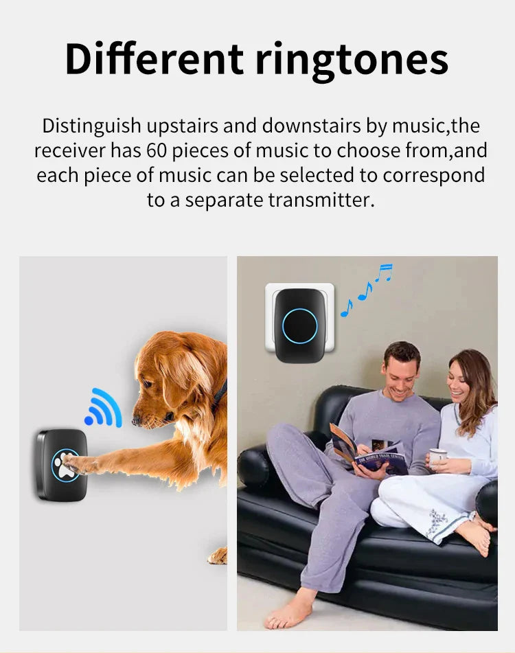 300m Remote Control Dog Smart Doorbell