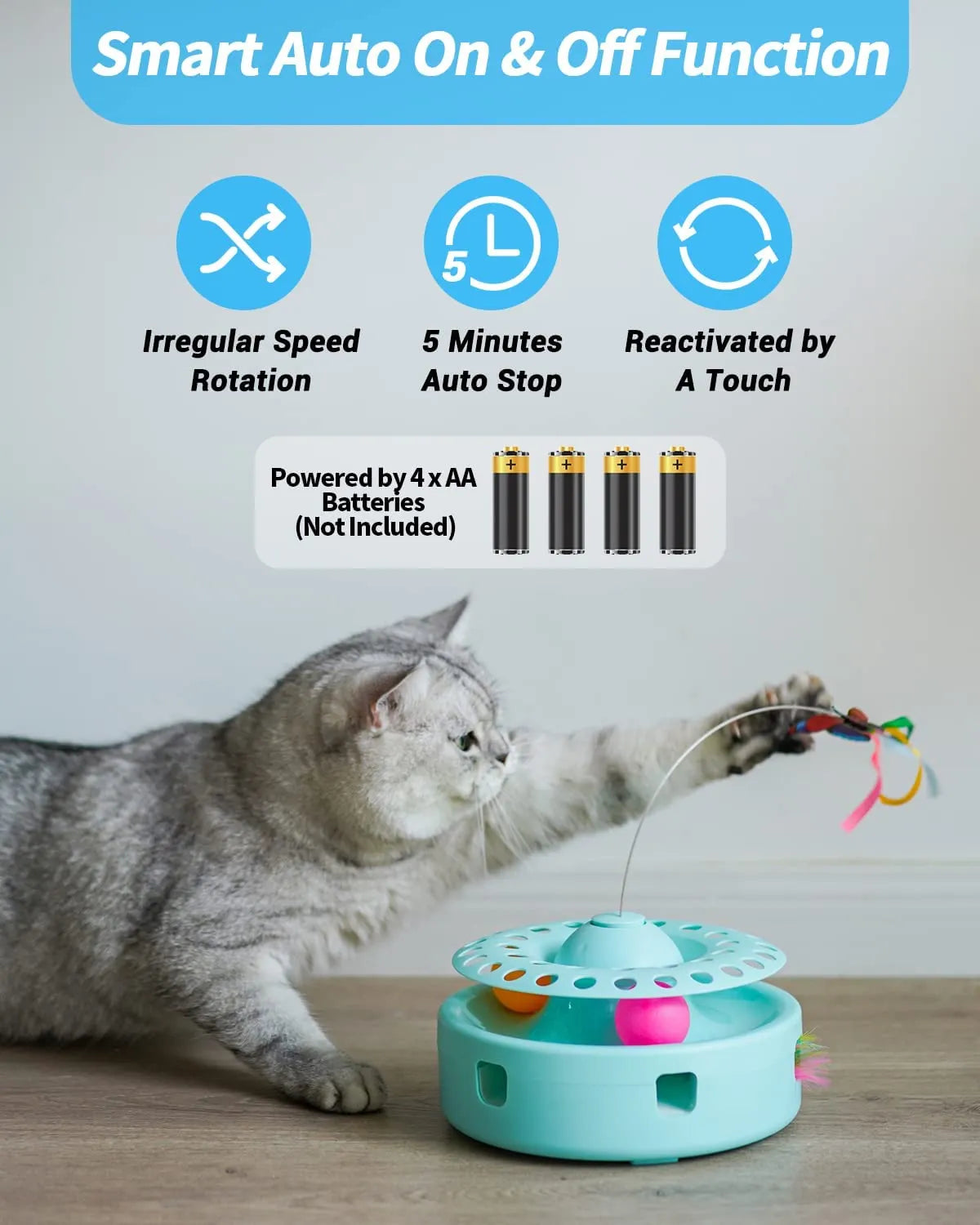 3-in-1 Smart Interactive Cat Toy