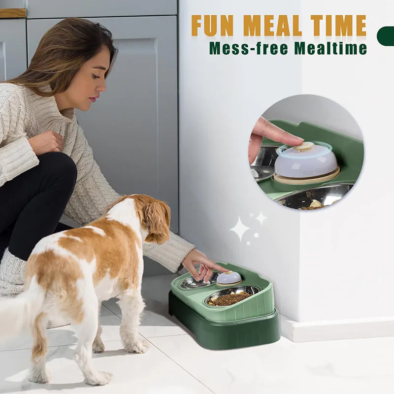 3-in-1 Stainless Steel Elevated Dog Bowl