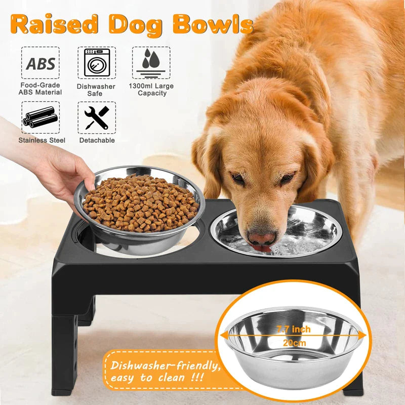 4 Height Adjustable Dog Bowl