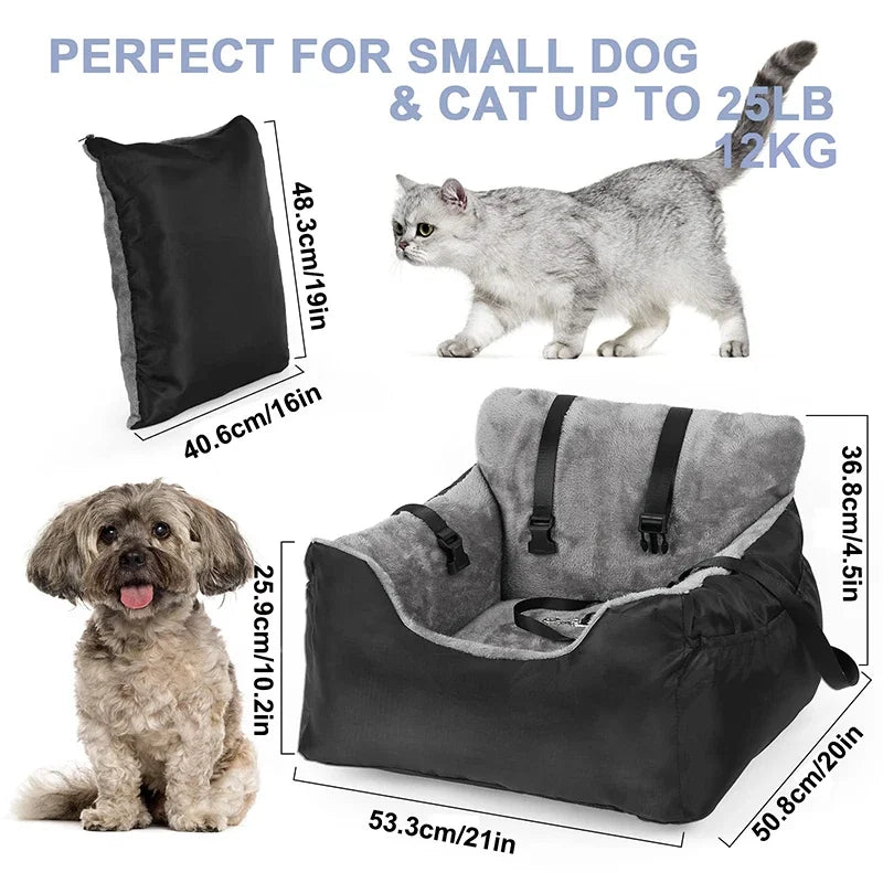 Luxury Soft Small Dog Car Seat Booster