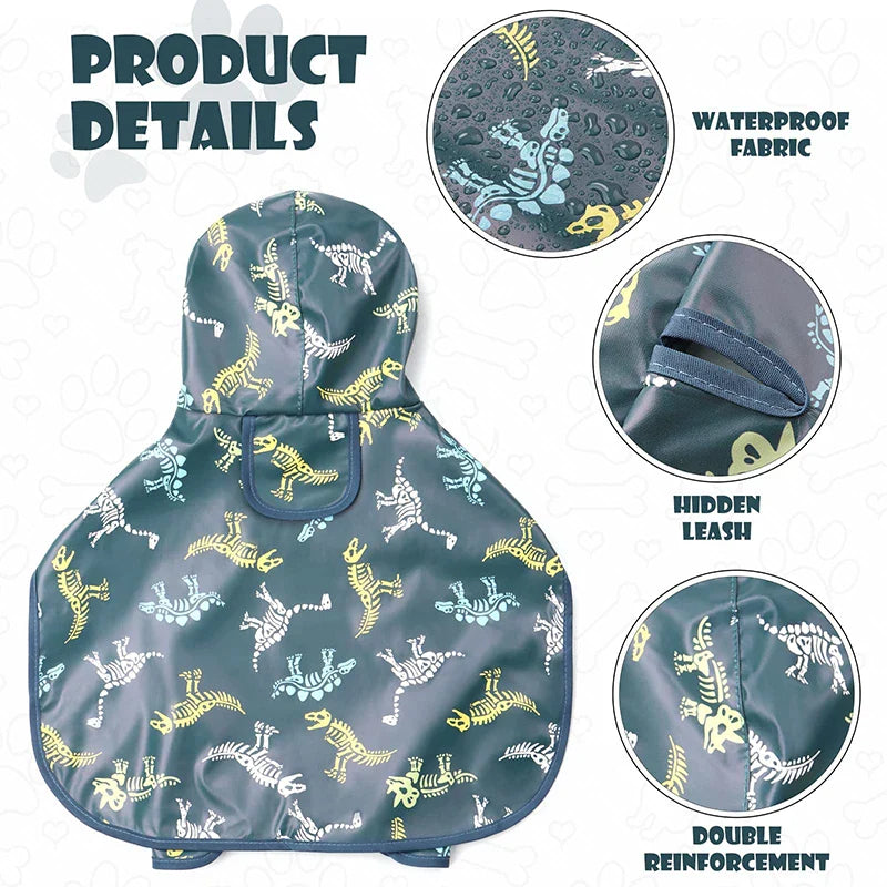 Quality Clear Hooded Dog Raincoat