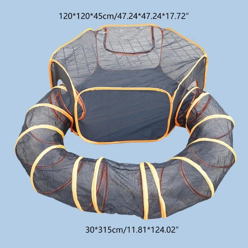 Foldable Cat Tunnel & Playpen