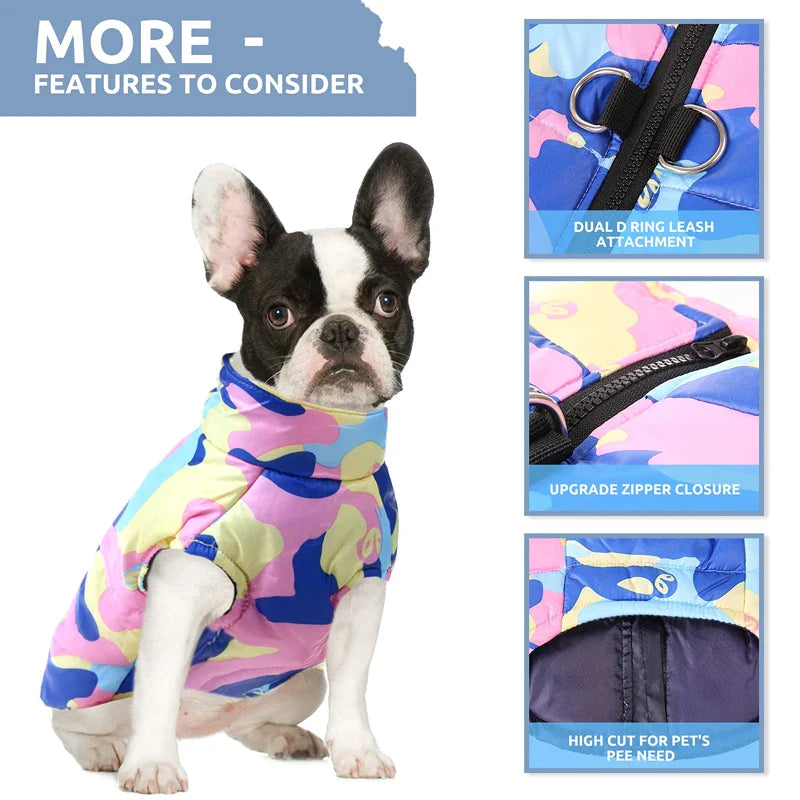 Camouflage Padded Dog Winter Jacket