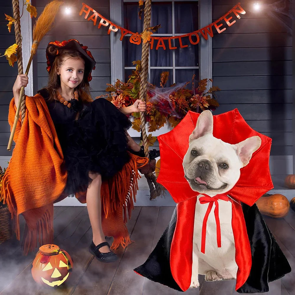 Dog Halloween Vampire Cloak Costume