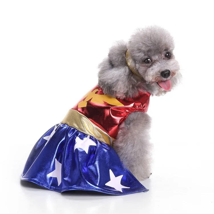 Funny Wonder Girl Dog Costume
