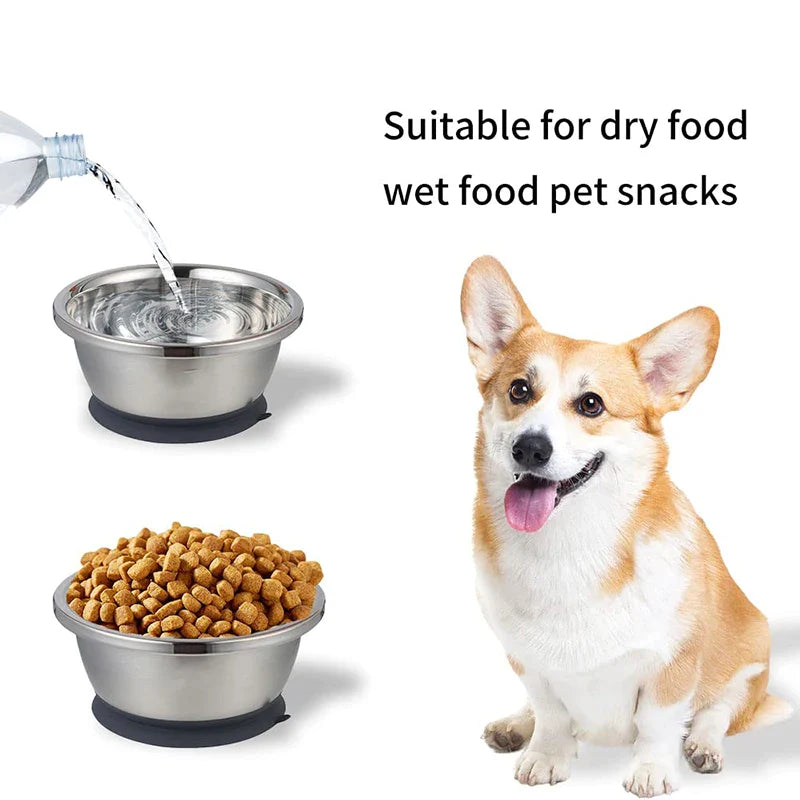 Non-Skidding Stainless Steel Dog Bowl