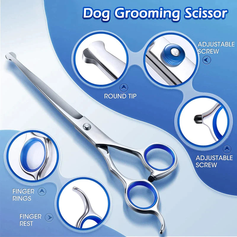 5 In 1 Professional Dog Grooming Scissors Kit