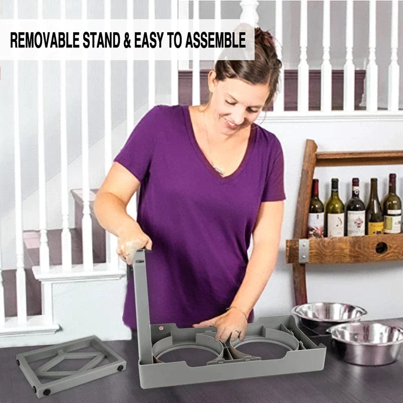 3 Heights Stainless Steel Raised Pet Feeders