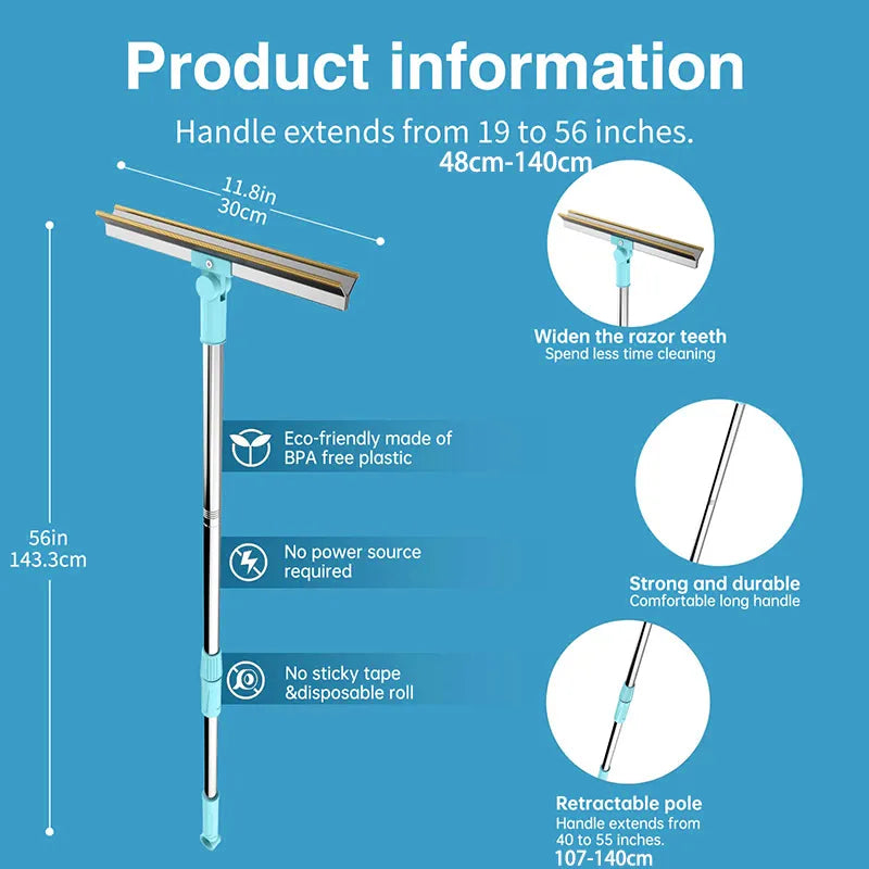 Telescopic Metal Edge Pet Hair Removal Rake