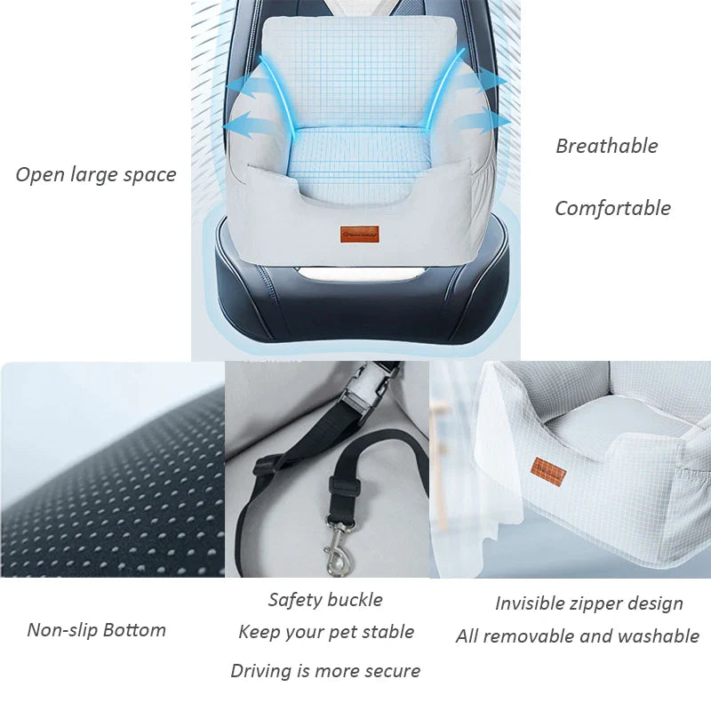 3D PP Cotton Pet Car Seat Booster