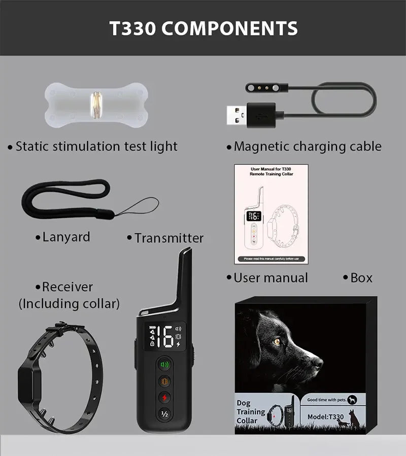 3 Training Modes Beep Vibration Dog Training Collar