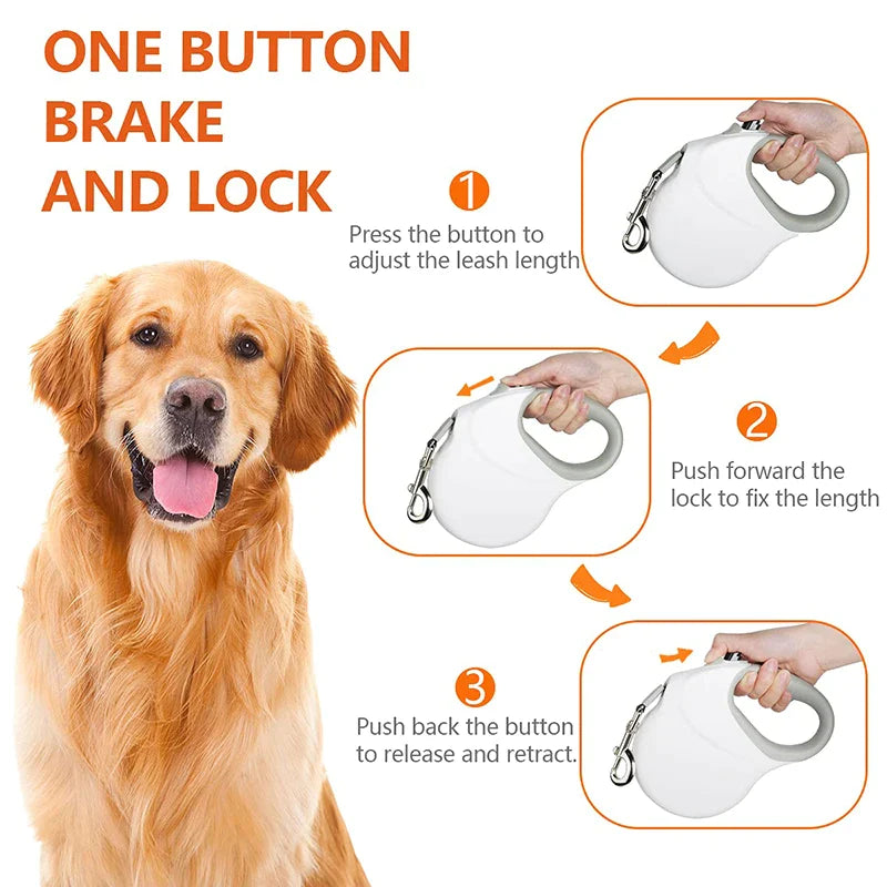 26ft Heavy Duty Retractable Dog Lead