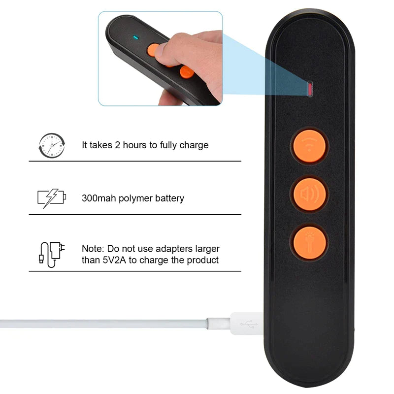 LED Rechargeable Ultrasonic Dog Repeller